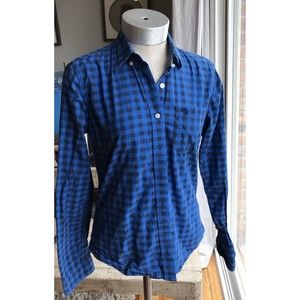 Abercrombie & Fitch Girls Juniors M Shirt Top Long Sleeves Blue Button up